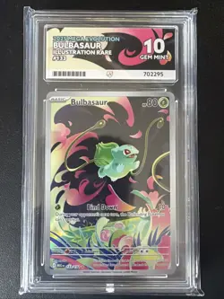 Pokemon TCG Mega Evolution Bulbasaur Card 133/132 ACE 10 - Image 1