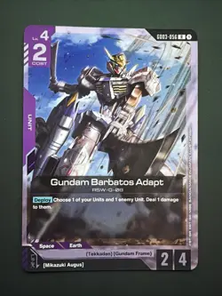 GD03-056 GUNDAM BARBATOS ADAPT (R) FOIL CARD - STEEL REQUIEM NM TCG - Image 1