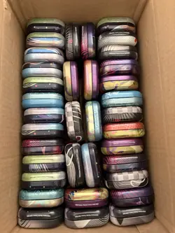 Pokemon Mini Tins Empty Lot of 45 Tins No Packs Only Card And Coin Included - Image 1