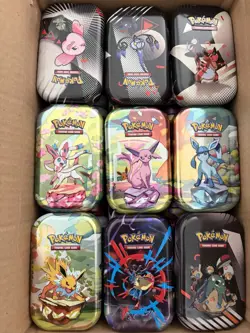 Pokemon Mini Tins Empty Lot of 45 Tins No Packs Only Card And Coin Included - Image 3