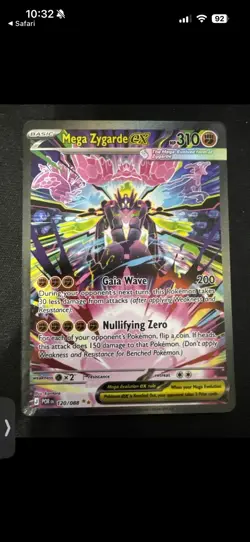 Mega Zygarde EX Perfect Order SIR 120/088 Pokemon Card - Image 1