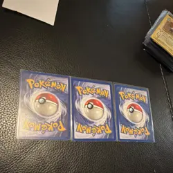 3 Card Lot Wigglytuff Dark Rapidash Eevee 1st Edition 1999 - Image 2