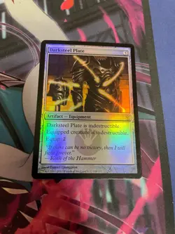 MTG - DARKSTEEL PLATE - FOIL - RARE - MIRRODIN BESIEGED - LP - Image 1