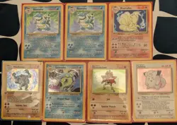 1999 Pokemon Base Set Holo Lot of 7 Cards, x2 Blastoise, Ninetales and more! - Image 1