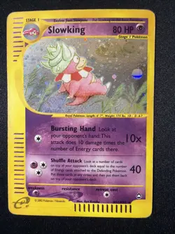 2003 Pokemon Aquapolis Slowking H22/H32 Holo Rare E-Reader WOTC MP SWIRL - Image 1