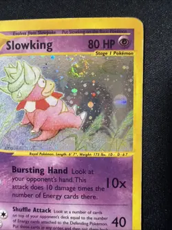 2003 Pokemon Aquapolis Slowking H22/H32 Holo Rare E-Reader WOTC MP SWIRL - Image 2