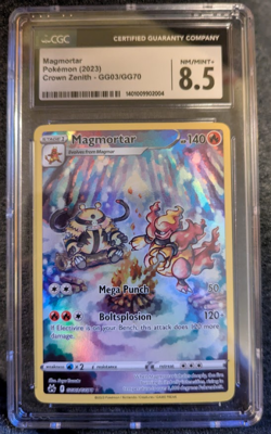 2023 Pokemon Magmortar Galarian Gallery Crown Zenith CGC 8.5 NM/M+ GG03 - Image 1