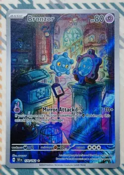 Pokemon TCG Bronzor Illustration Card 170/162 Temporal Forces NM Fast Shipping - Image 1