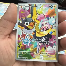 Pokemon TCG Iono's Wattrel Illustration Rare Full Art Holo 231/217 Basic 60HP - Image 1
