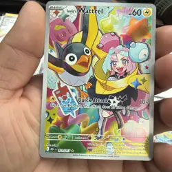 Pokemon TCG Iono's Wattrel Illustration Rare Full Art Holo 231/217 Basic 60HP - Image 3
