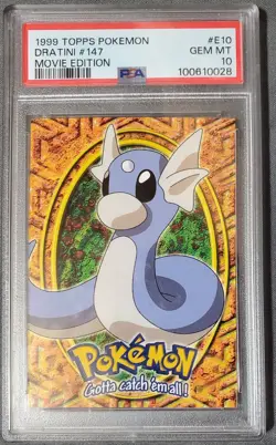 1999 Topps Pokemon Movie Edition Dratini #147 PSA 10! - Image 1