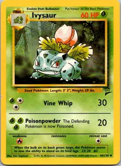 Ivysaur 44/130 Base Set 2 Pokemon TCG Uncommon LP - Image 1