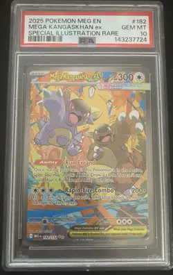 Pokemon Mega Kangaskhan ex Special Illustration Rare Holo PSA 10 2025 182/132 - Image 1