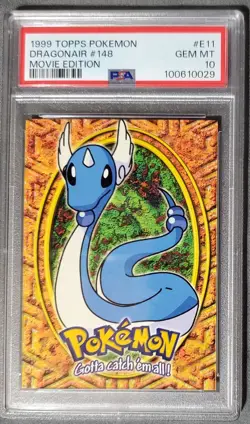 1999 Topps Pokemon Movie Edition Dragonair #148 PSA 10! - Image 1
