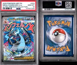 2025 POKEMON MEP EN-ME BLACK STAR PROMO #023 MEGA CHARIZARD X EX PSA 10 - Image 3