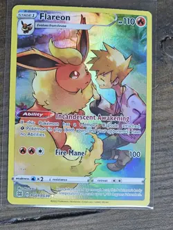 Pokemon TCG - Flareon TG01/TG30 Brilliant Stars Trainer Gallery Holo - Image 1