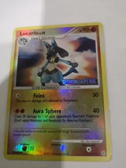 Lucario (6/130) Diamond and Pearl - 2007 - reverse holo -Pokemon TCG MP - Image 1