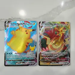 Pokemon Celebrations Surfing Pikachu VMAX & Dracozolt VMAX Full Art Holo Lot 2 - Image 1
