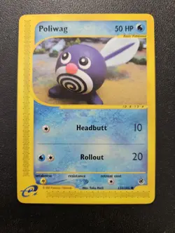 Pokemon Expedition Poliwag 125/165 EXCELLENT Yuka Morii - Image 1