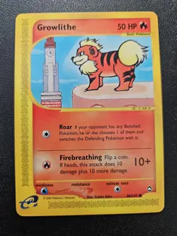 Pokemon Aquapolis Growlithe 80/147 NEAR MINT - Image 1