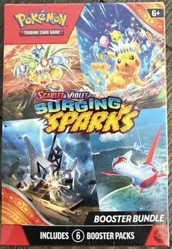 Pokemon TCG Scarlet & Violet Surging Sparks Booster Bundle 6 Booster Packs - Image 1