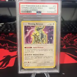 2017 Pokemon Sun & Moon Shining Legends Shining Arceus #57 PSA 10 GEM MINT - Image 1