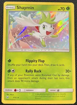 2017 Pokemon Shaymin Holo 7/73 Shining Legends NM - Image 1