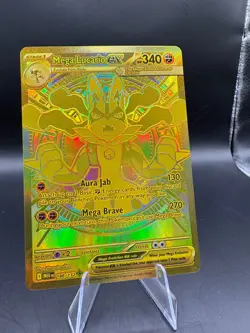 Mega Lucario Pokemon Hyper Rare Gold SIR ex 188/132 Me01: Mega Evolution Holo - Image 2