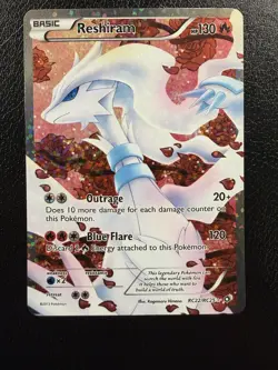 Pokemon TCG Reshiram Legendary Treasures Full Art Ultra Rare RC22 LP/MP - Image 1