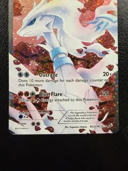 Pokemon TCG Reshiram Legendary Treasures Full Art Ultra Rare RC22 LP/MP - Image 3
