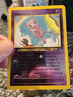 Mew ⭐ 1/18 Reverse Holo Southern Islands 2001 Pokemon LP - Image 2