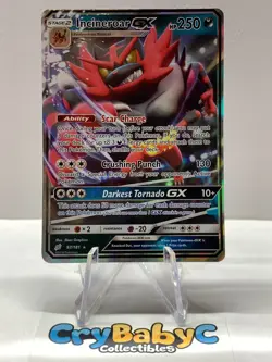 Pokemon Incineroar GX 97/181 Team Up Sun & Moon ULTRA RARE - Image 1
