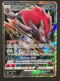 2017 Pokemon Zoroark GX 53/73 Shining Legends NM - Image 1