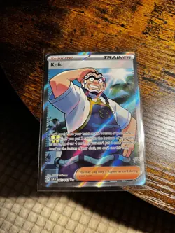 Pokemon TCG Stellar Crown Sv07 Full Art Trainer Holo Ultra Rare Kofu 165/142 - Image 1