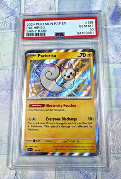 Pokemon Paldean Fates Pachirisu #138 ~ PSA Gem MT 10 - Image 1