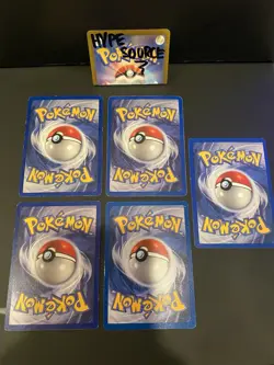 Pokemon TCG Base Set Starters Bulbasaur Charmander Squirtle 5 Card Lot -Played - Image 2