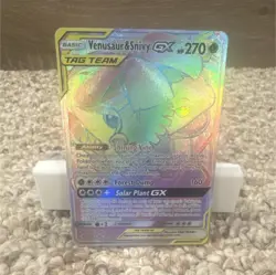 Pokemon TCG Venusaur & Snivy GX Rainbow Rare Holo 249/236 Sm-Cosmic Eclipse - Image 1