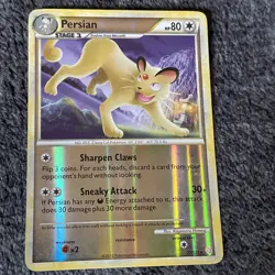 Pokemon Persian HeartGold & SoulSilver 27/123 Reverse Holo Rare - Image 1