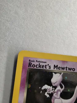 Rocket's Mewtwo 14/132 Holo Rare card from the Pokemon Gym Challenge set-SWIRL! - Image 3