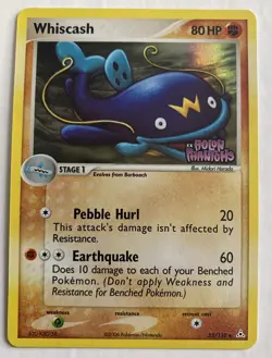POKEMON Whiscash 55/110 EX Holon Phantoms Stamped Card NM - Image 1