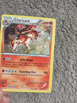 Pokemon TCG Charizard 19/113 Legendary Treasures Holo Card - Image 2