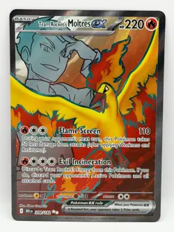 Team Rocket's Moltres ex 208/182 Destined Rivals NM Ultra Rare Holo Pokemon TCG - Image 1