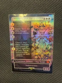 Magic: The Gathering Summon: Knights of Round FFVII Showcase Foil Enchantment - Image 1