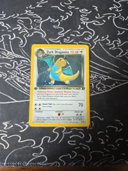 Pokemon Dark Dragonite 1st Edition Holo Rare Card 5/82 - Image 1