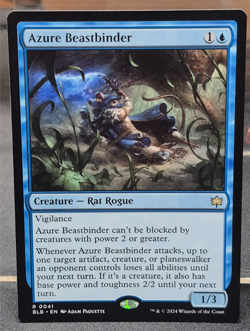 R 0041 Azure Beastbinder Bloomburrow MTG Card Rare Near Mint Blue Rat Rogue NM - Image 1