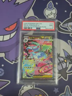 Pokemon TCG Mega Venusaur ex 177/132 ME01 Holo Illustration Rare PSA 9 EN - Image 2