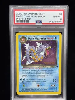 Dark Gyarados Holo #8 Prerelease Promo Team Rocket 2000 Pokemon PSA 8 💦 - Image 1