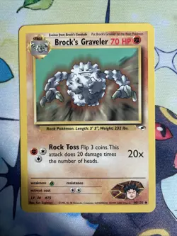 Brock's Graveler 040/132 Pokemon Gym Heroes Regular Pokemon Card - Image 1