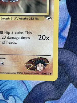 Brock's Graveler 040/132 Pokemon Gym Heroes Regular Pokemon Card - Image 5