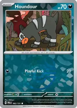 Pokemon Houndour (Master Ball Pattern) 062/131 Prismatic Evolutions Common NM - Image 1